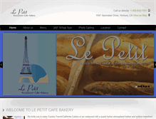 Tablet Screenshot of lepetitcafebakery.com